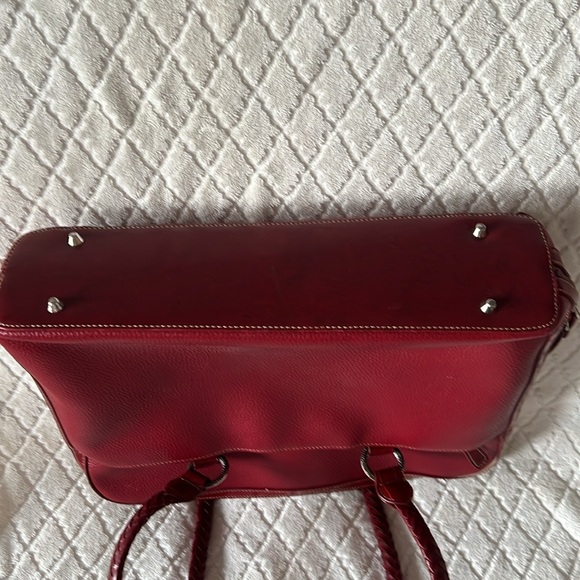 💥💥Coldwater Creek Red Faux Leather Americana Briefcase💥💥 - Picture 6 of 12